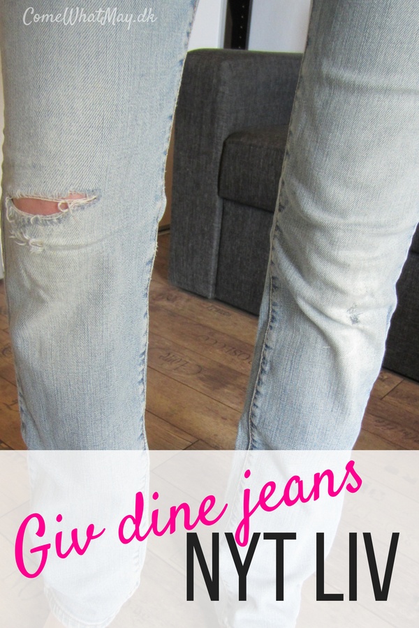 how to patch old jeans | repair your jeans | reparer dine jeans | hvordan du kan lappe dine jeans | sy jeans ind | take in your jeans